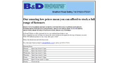 Desktop Screenshot of bdbolts.co.uk